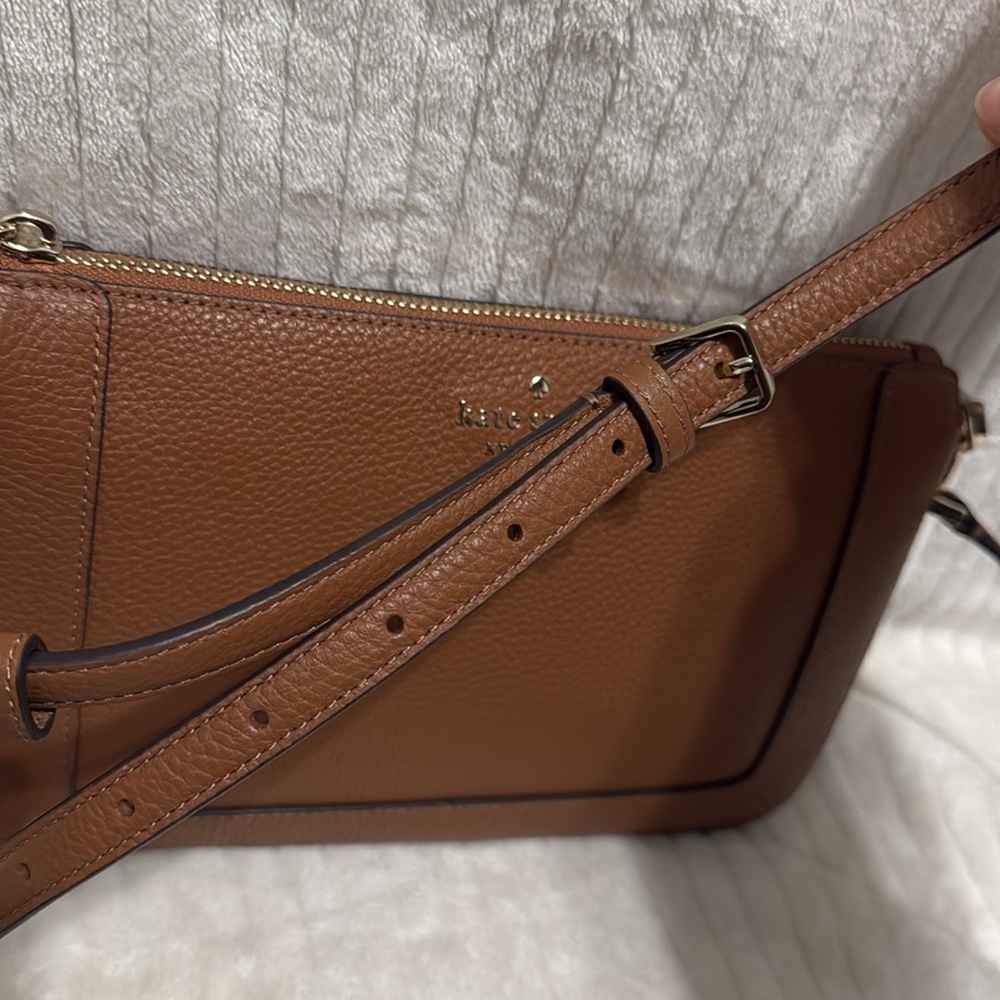 Kate Spade Warm Ginge Pebbled Leather Crossbody Bag - Picture 13 of 14
